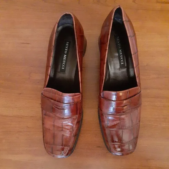 Sesto Meucci Penny Loafer Heels - Picture 7 of 12